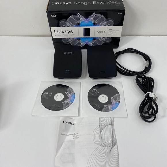 Cisco Linksys N300 Wireless Range Extender RE1000 Video Streaming 300 Mbps Speed - Picture 2 of 10